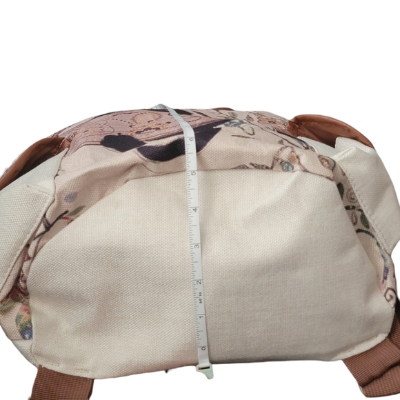 Black Cat Canvas Backpack, BoHo Fashion Drawstring Casual Knapsack, Daypack - Picture 11 of 14